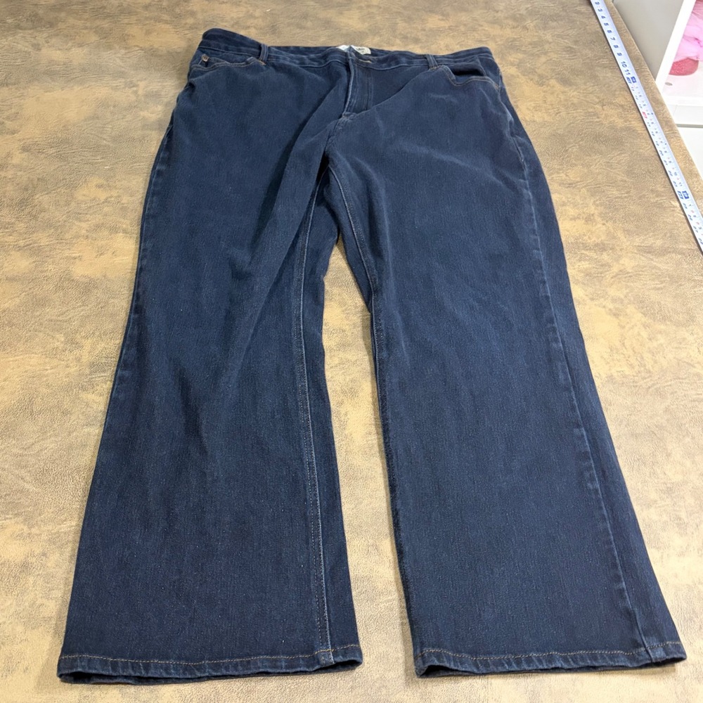 L.L. Bean Straight Jeans Womens 20W Blue Classic Fit Stretch Denim 276138